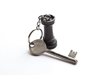 black rook key-chain black tower key-ring handmade upcycled recycled reclaimed wooden key-fob
