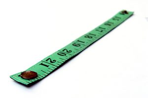 emerald green upcycled measuring tape bracelets sewn handmade upcycled recycled repurposed