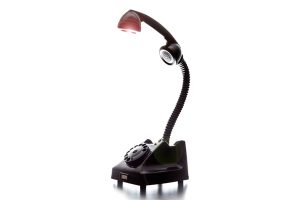 vintage bakelite telephone lamp dutch design rotary dial ptt type 2 1951