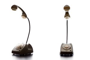 telephone lamp dutch design rotary dial ptt t65 netherlands